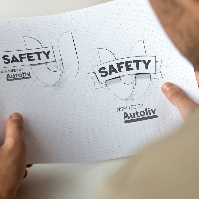 safety u logo sketch mockup 3